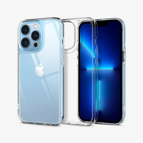 ACS03214 - iPhone 13 Pro Max Case Quartz Hybrid in crystal clear showing the back